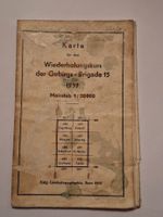 Karte für den WK der Gebirgs - Brigade 15 - 1937