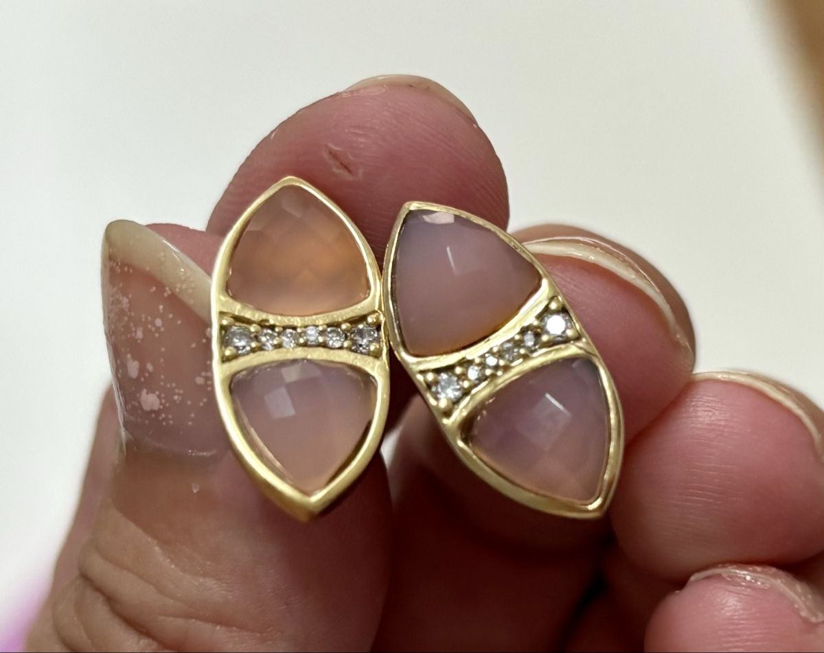 Boucles d'oreille: Ohrstecker Goldfarben mit Steinen – D'occasion à Baden par Tiffany6878 3