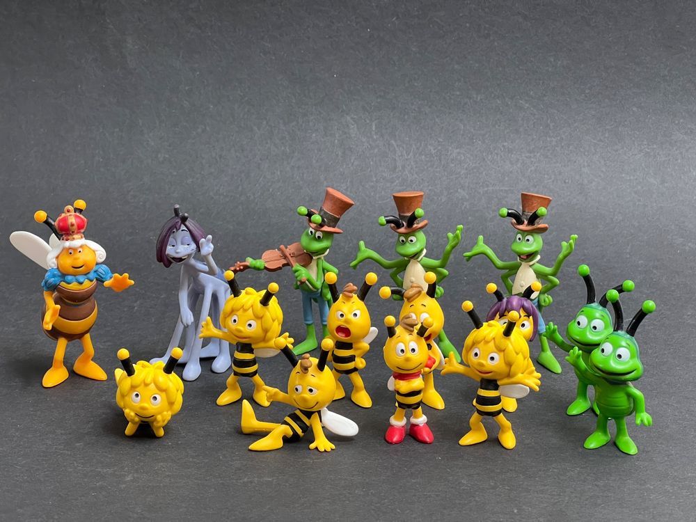 Lot De 50 Figurines Schleich Maya L'abeille - Boîte Présentoir Vintage