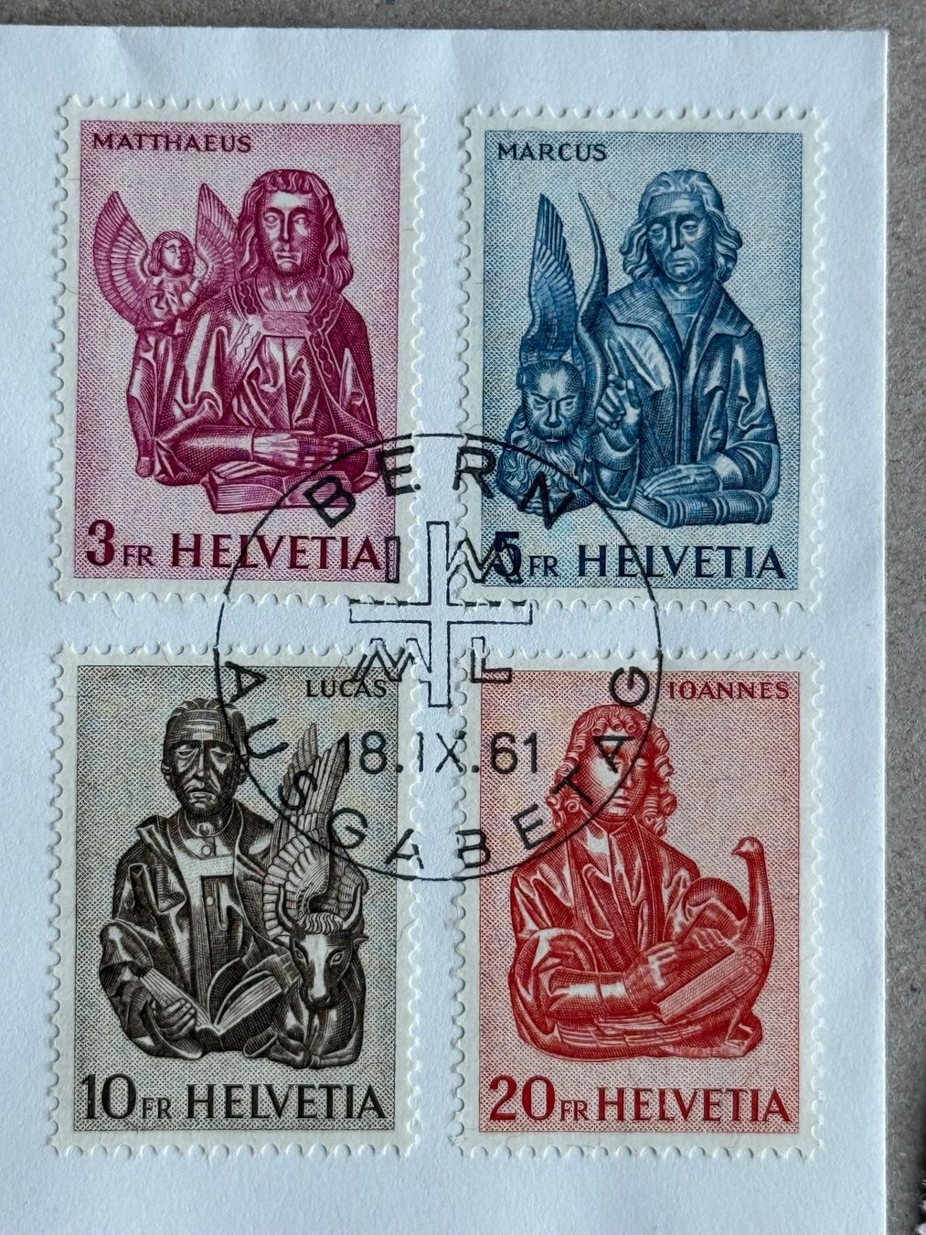 Alle Briefmarken: 381-384, FDC adresslos – Gebraucht aus Aarau von hilde47 1