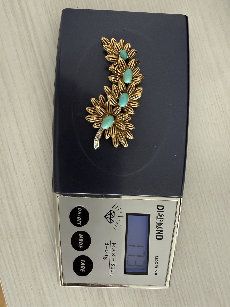 Broschen & Nadeln: Brosche Gelb Gold 14k – Gebraucht aus Oberhof von RealStone 5