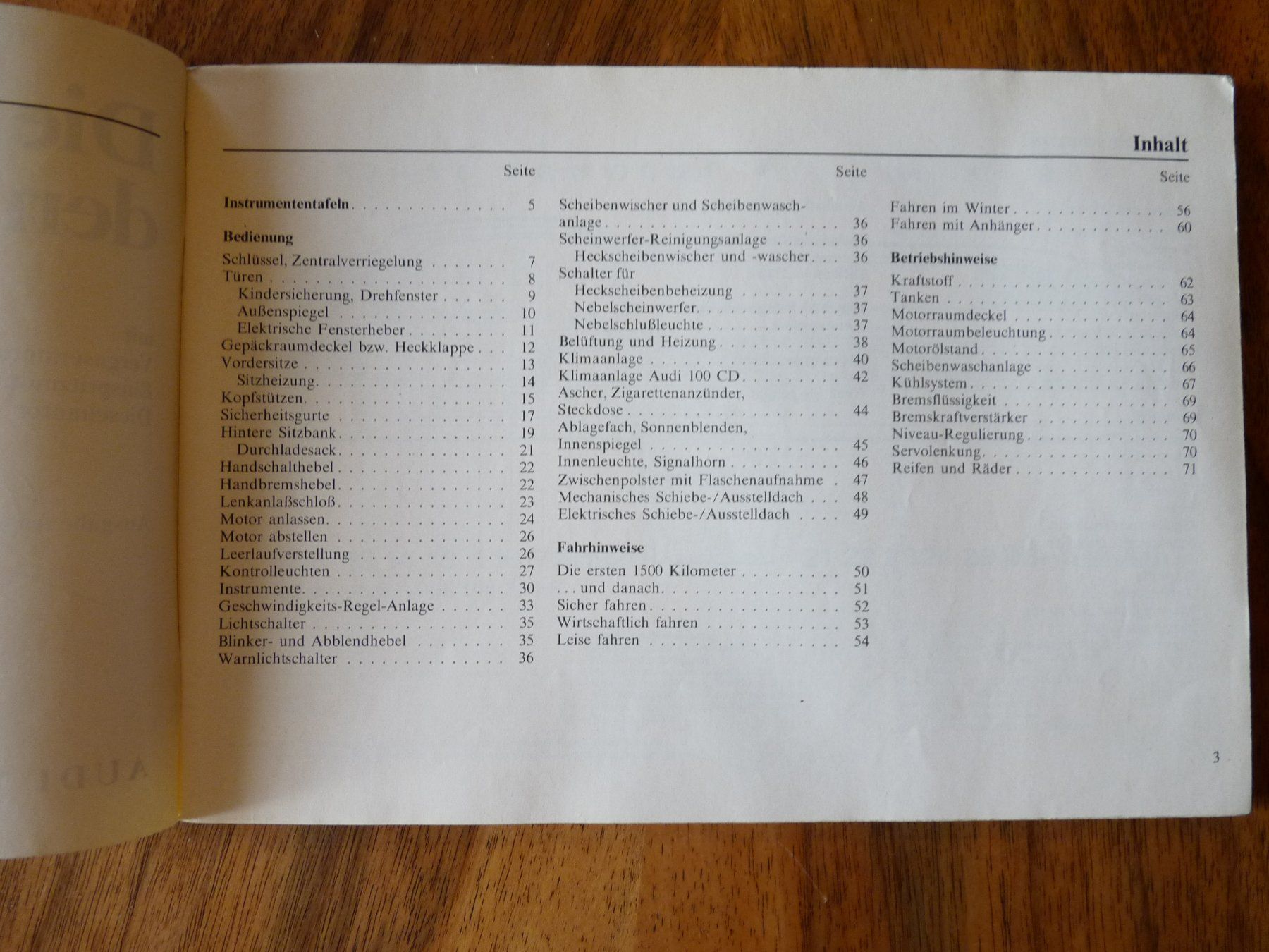Audi Documenti: Audi 100 Betriebsanleitung Handbuch – Usato da Huttwil venduto da mof_8dpq 1