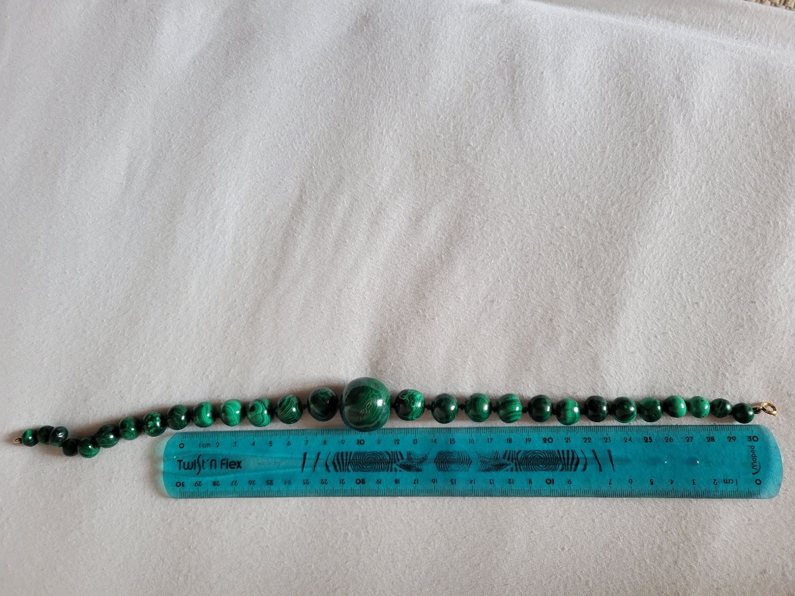 Catenine: Collier Vintage Massiv Malachit 38 cm – Usato da Bernex venduto da Dariafr 2