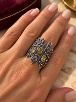Wunderschöner, massiver und schwerer Silberring handgefertig