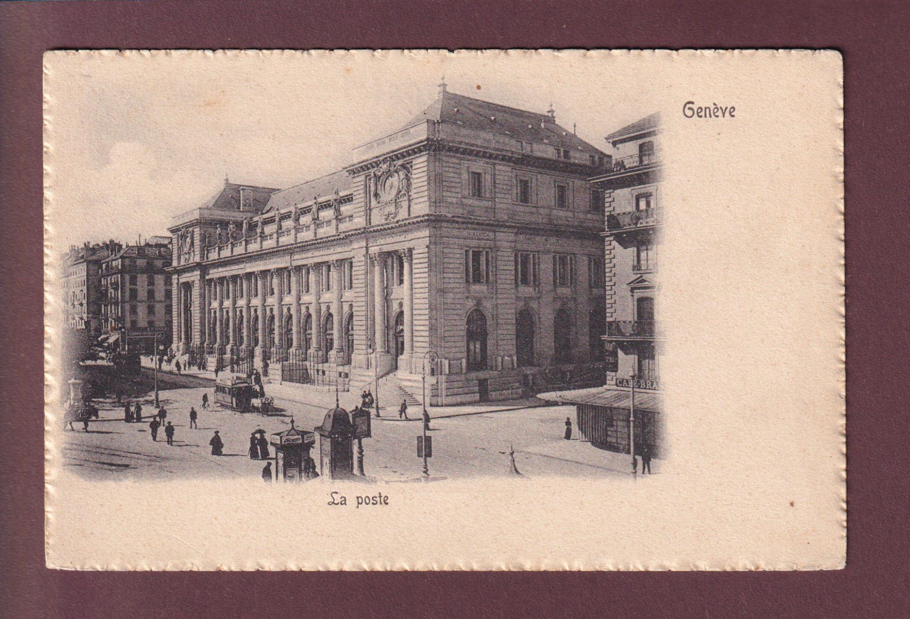 Cartoline postali: GENEVE - La Poste - Tram – Usato da Pully venduto da nicecards