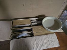 9x neue Blumentopf Untersetzer Porzellan D: 33cm ab 1.-