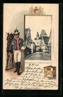 Rothenburg / Tauber, Briefträger mit Pf