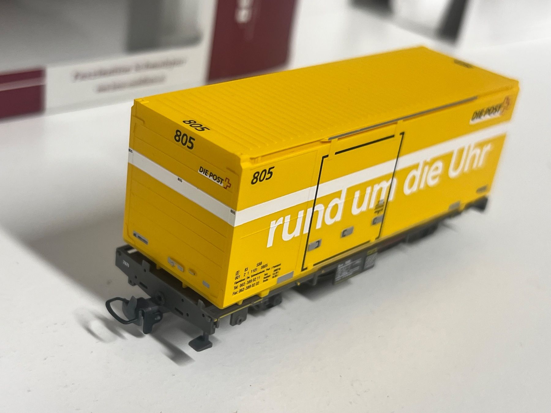 Bemo Modellini di ferrovie: Bemo Rhb  Postcontainer Nr.805 rund um die Uhr – Nuovo e nell'imballaggio originale da Geroldswil venduto da TopTrain54 2