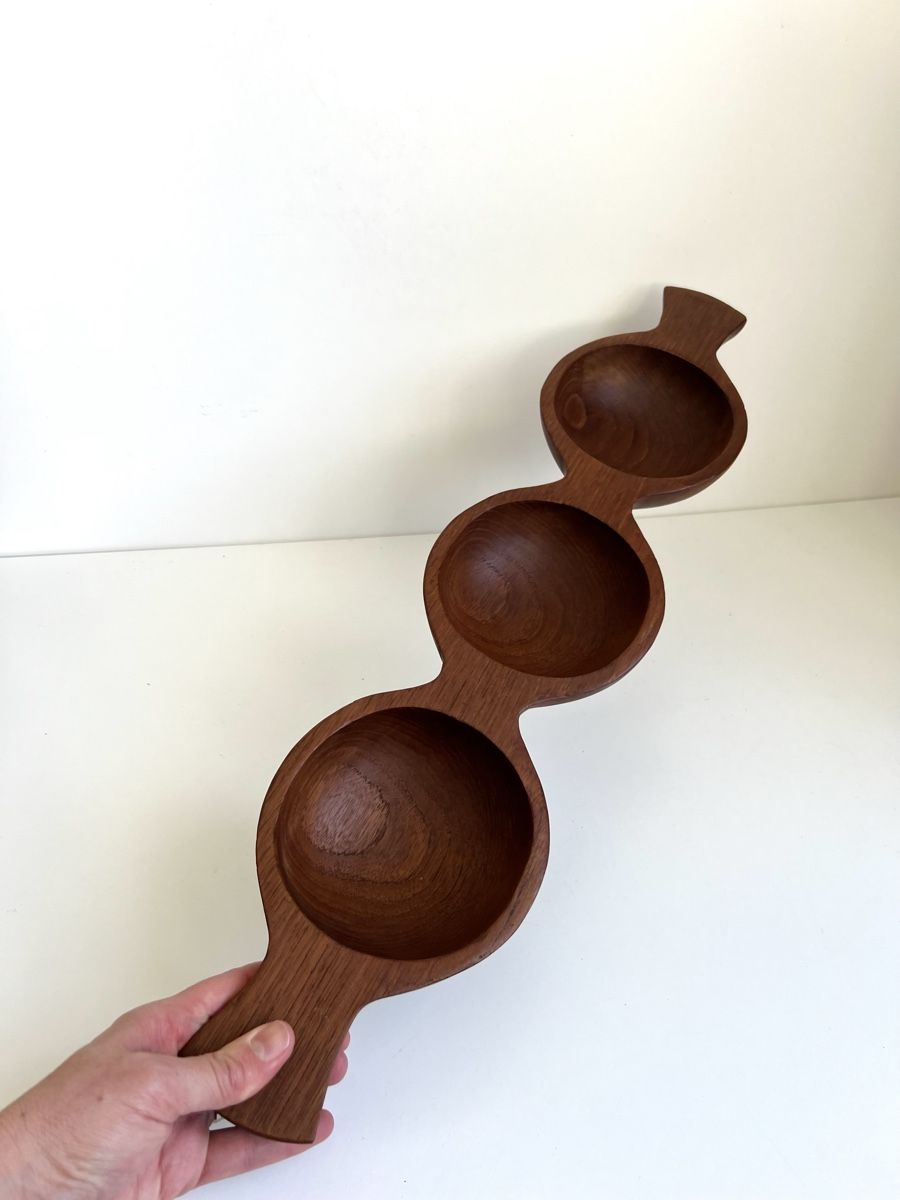 Articoli in legno: Vintage-Serviertablett aus Teakholz  – Usato da Uerikon venduto da Saffagirl 8