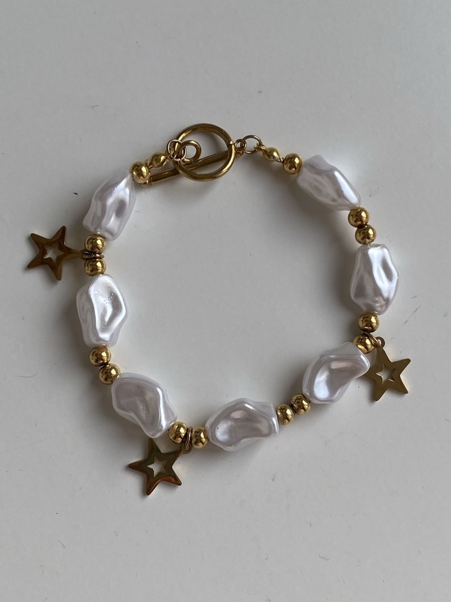 Bracciali & Braccialetti: 18KGP Perlen Charms Stern Armkette – Nuovo (secondo la descrizione) da Givisiez venduto da dor_xb9k 2
