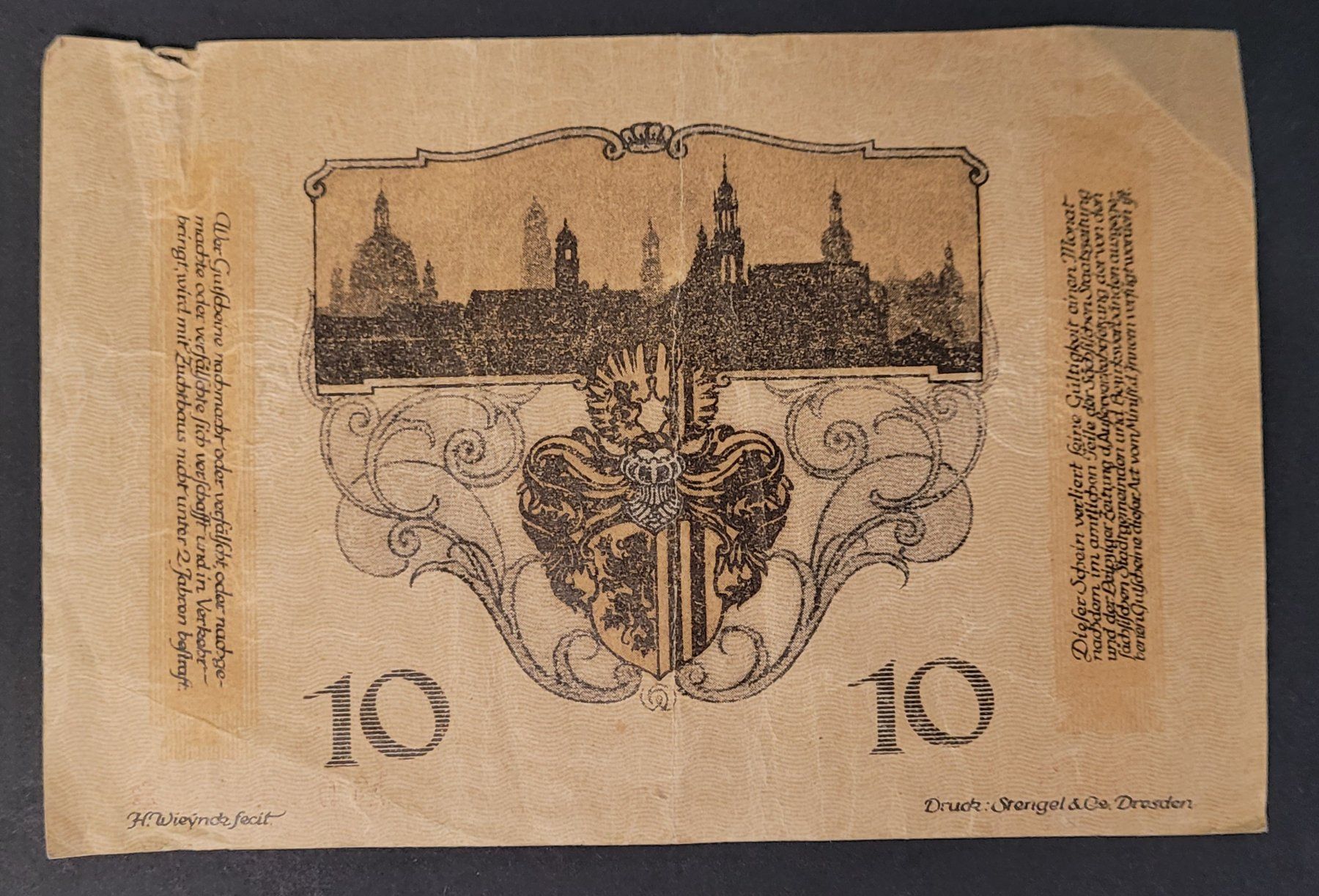 Banconote: 10 MARK / DRESDEN 1918 – Usato da Mumpf venduto da antonio_schweiz_961 1