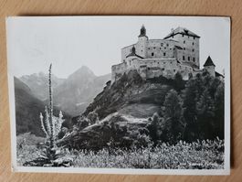 "1946", Schöne Postkarte mit Schloss Tarasp