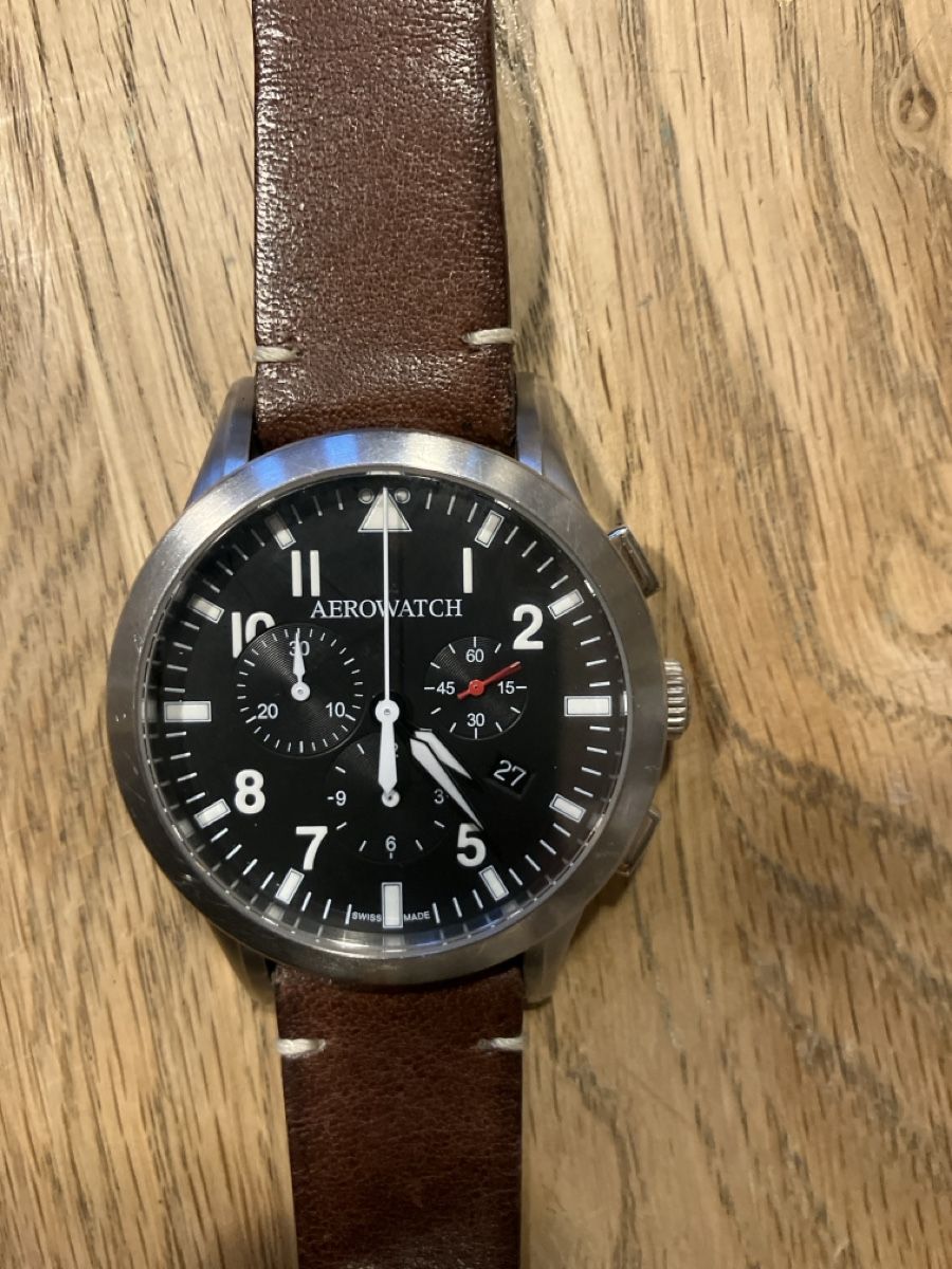 Aerowatch Orologi: Aerowatch Chronograph Les Grandes Classiques Aviator – Usato da Aesch BL venduto da Vondenbienen
