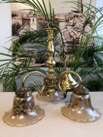Deckenlampe 3-armig mit Glasschirmen ! Vintage !