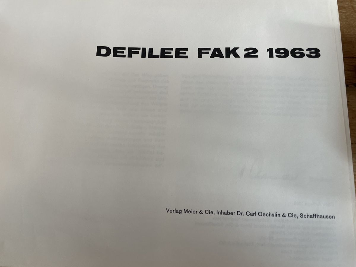 Libri: Defilee Fak2 1963 Militär  – Usato da Winterthur venduto da cheerio97 3