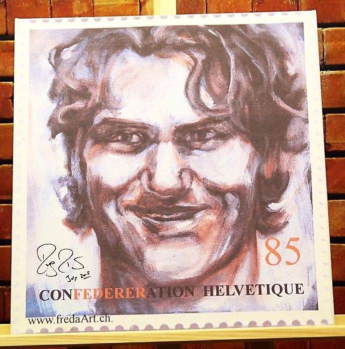 Dipinti: Toile / canvas Roger Federer de collection signée – Usato da Coppet venduto da patgigi