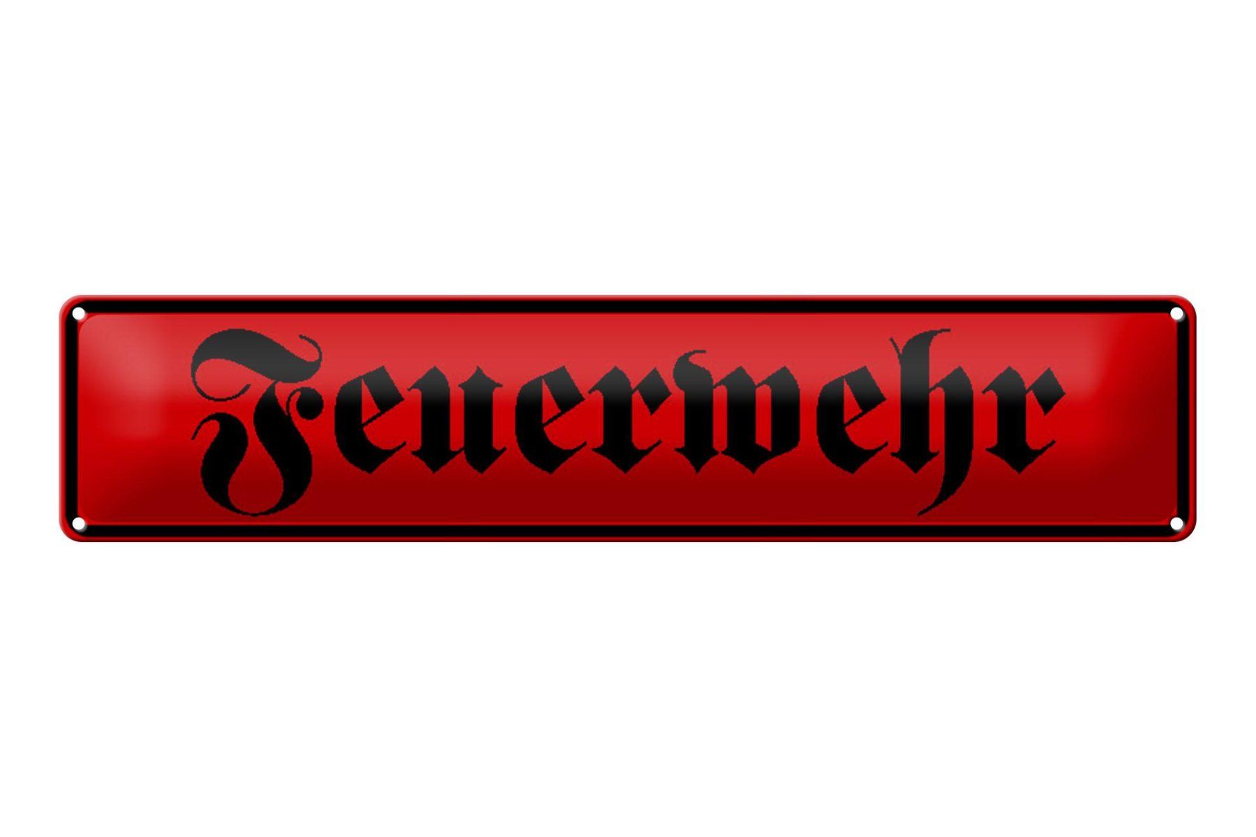 Schilder: Blechschild-FEUERWEHR-rot 46 x 10 cm – Neu und originalverpackt aus Rupperswil von big-one-sale