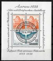 1938, W11, Block Aarau gestempelt (15323)