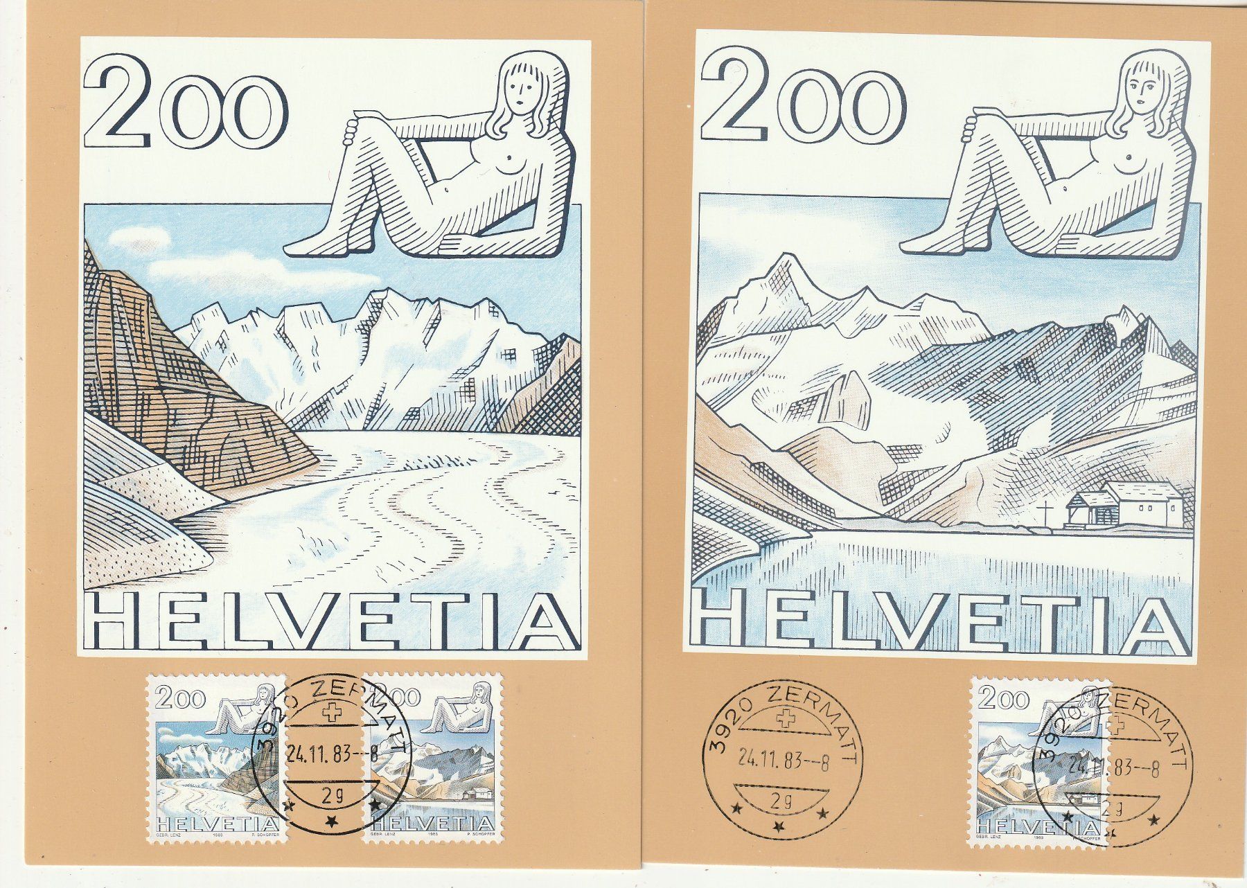 Tutti i francobolli: 3 Maximumkarten Zu. Nr. 688 und 689 – Usato da Rorschacherberg venduto da fratovi2