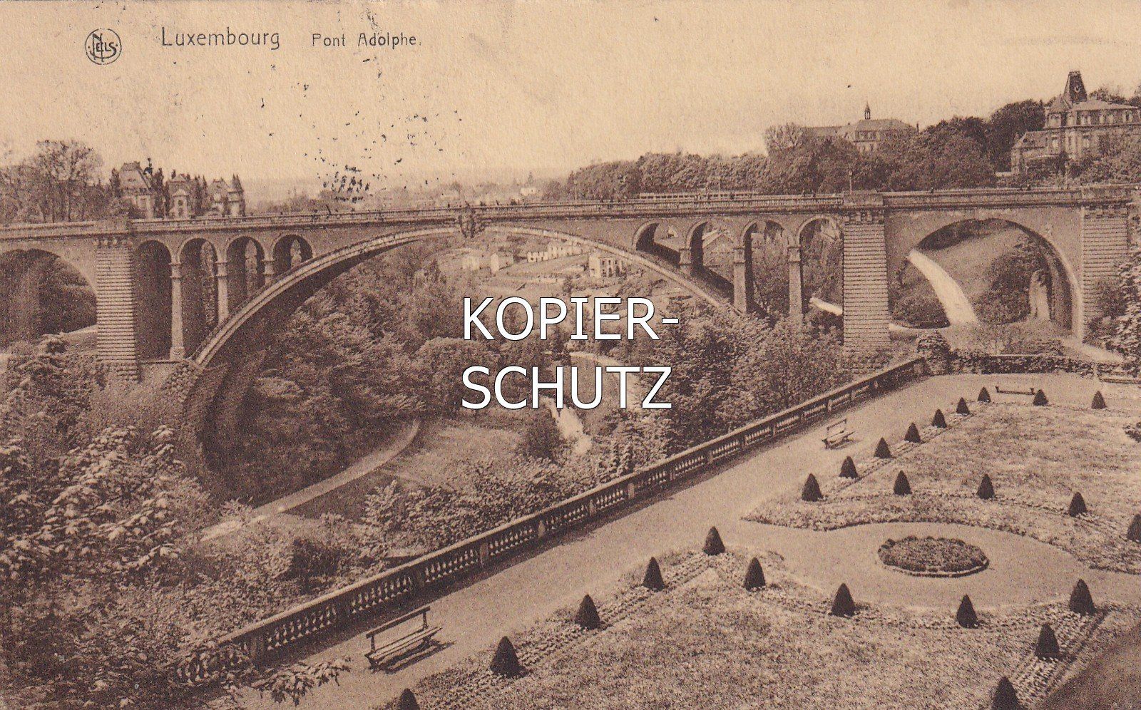 Cartoline postali: Luxembourg - Pont Adolphe – Usato da Hombrechtikon venduto da Rudolf07