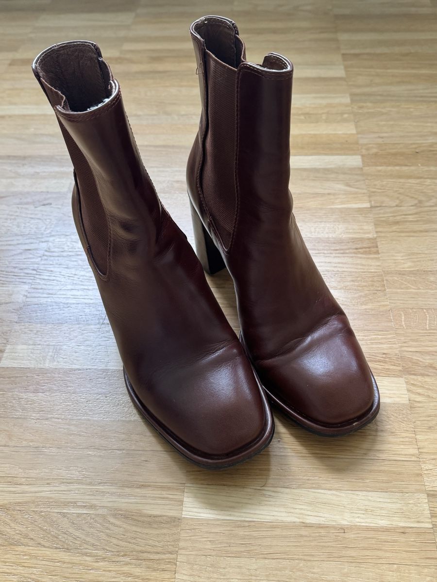 Scarpe da donna: Bottines Minelli en cuir marron, taille 38 – Nuovo (secondo la descrizione) da Meyrin venduto da mai_pl7s