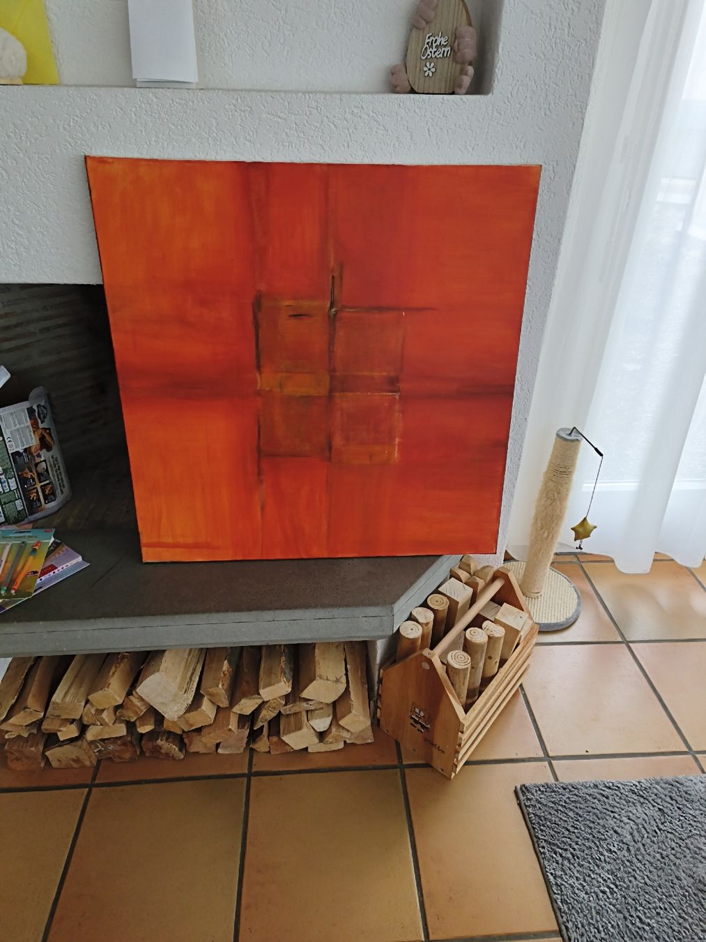 Dipinti: Abstraktes Gemälde in warmen Herbstfarben, Unikat – Usato da Oberkulm venduto da werneraftim