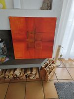 Abstraktes Gemälde in warmen Herbstfarben, Unikat