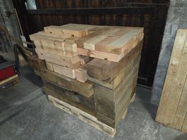 Massive Eichenbalken + Tannenholz-Latten – 60 Stück – versch