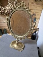 Tischspiegel Messing oval schwenkbar gebraucht
