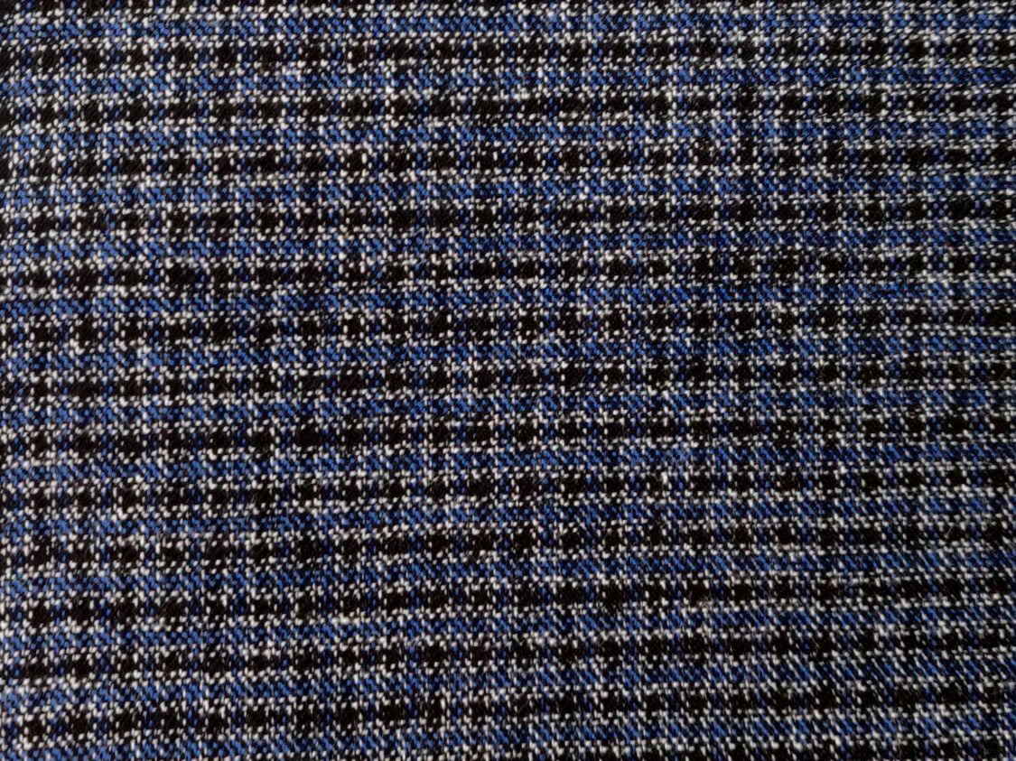 Tessuti: Anzug Stoff Baumwolle Elastan gewoben 1.85x1.50m blu nero – Nuovo (secondo la descrizione) da Lufingen venduto da Voyager7 1