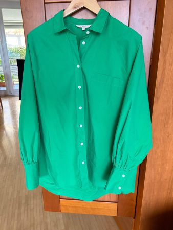 Knallgrünes Oversize Hemd/Bluse von Next, Gr. 40