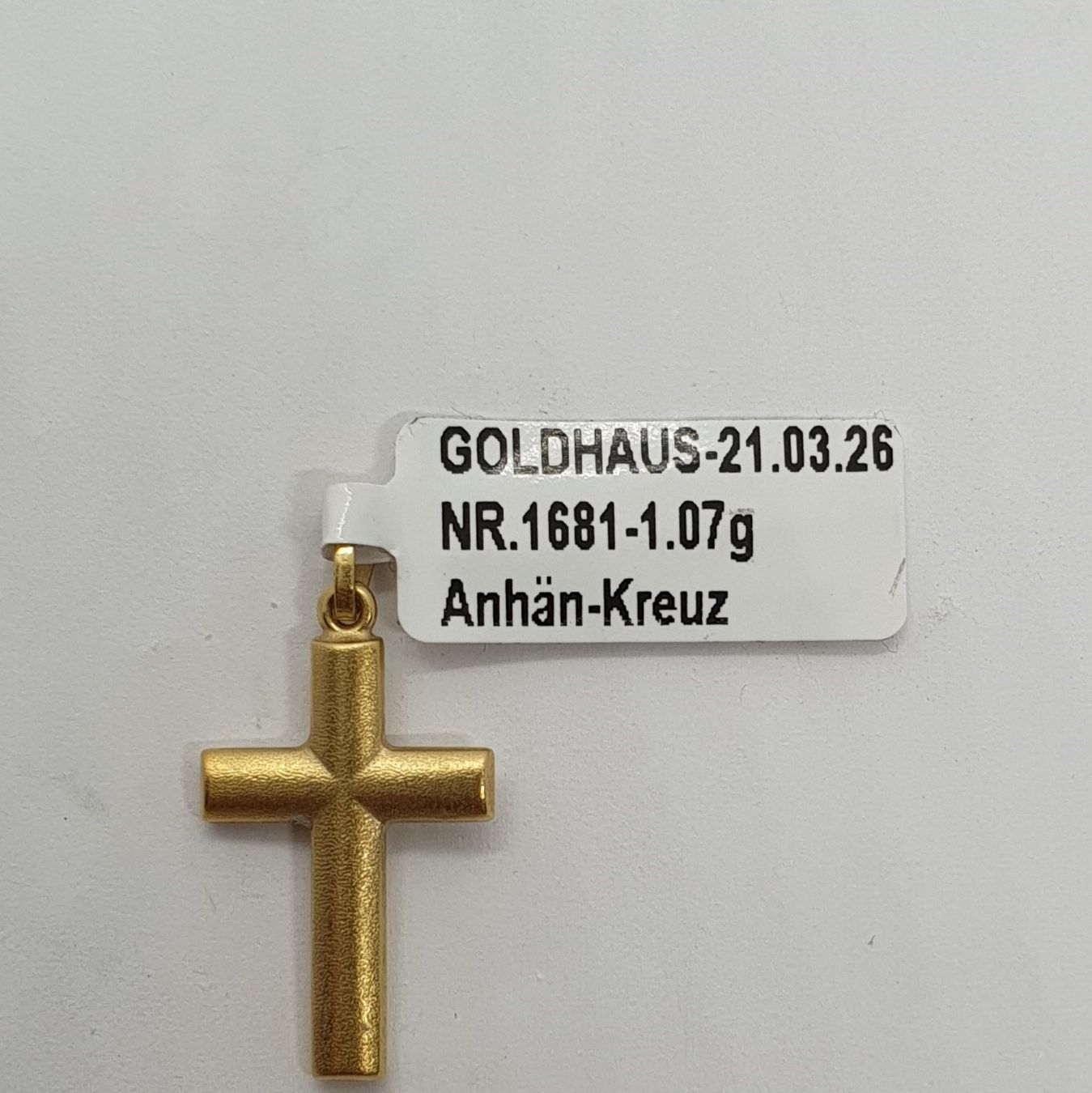 Ciondoli: Echt 18K Gold - Kreuz Anhänger – Usato da Luzern venduto da Goldhaus-Luzern 4