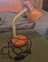 Vintage Schreibtischlampe, orange, voll funktionsfähig!