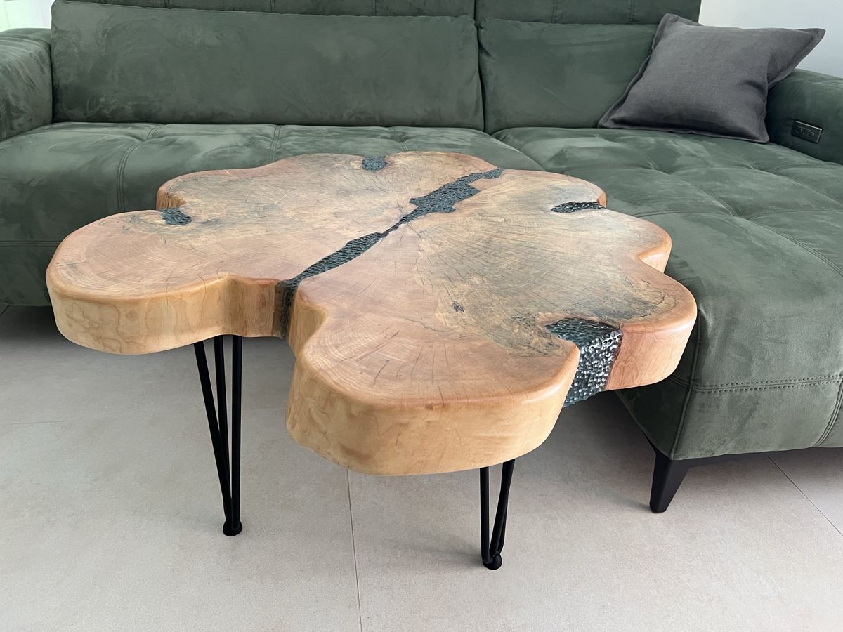 Tavoli: Unique handcrafted acacia table – Nuovo e nell'imballaggio originale da Corsier GE venduto da Karol_save_planet 4