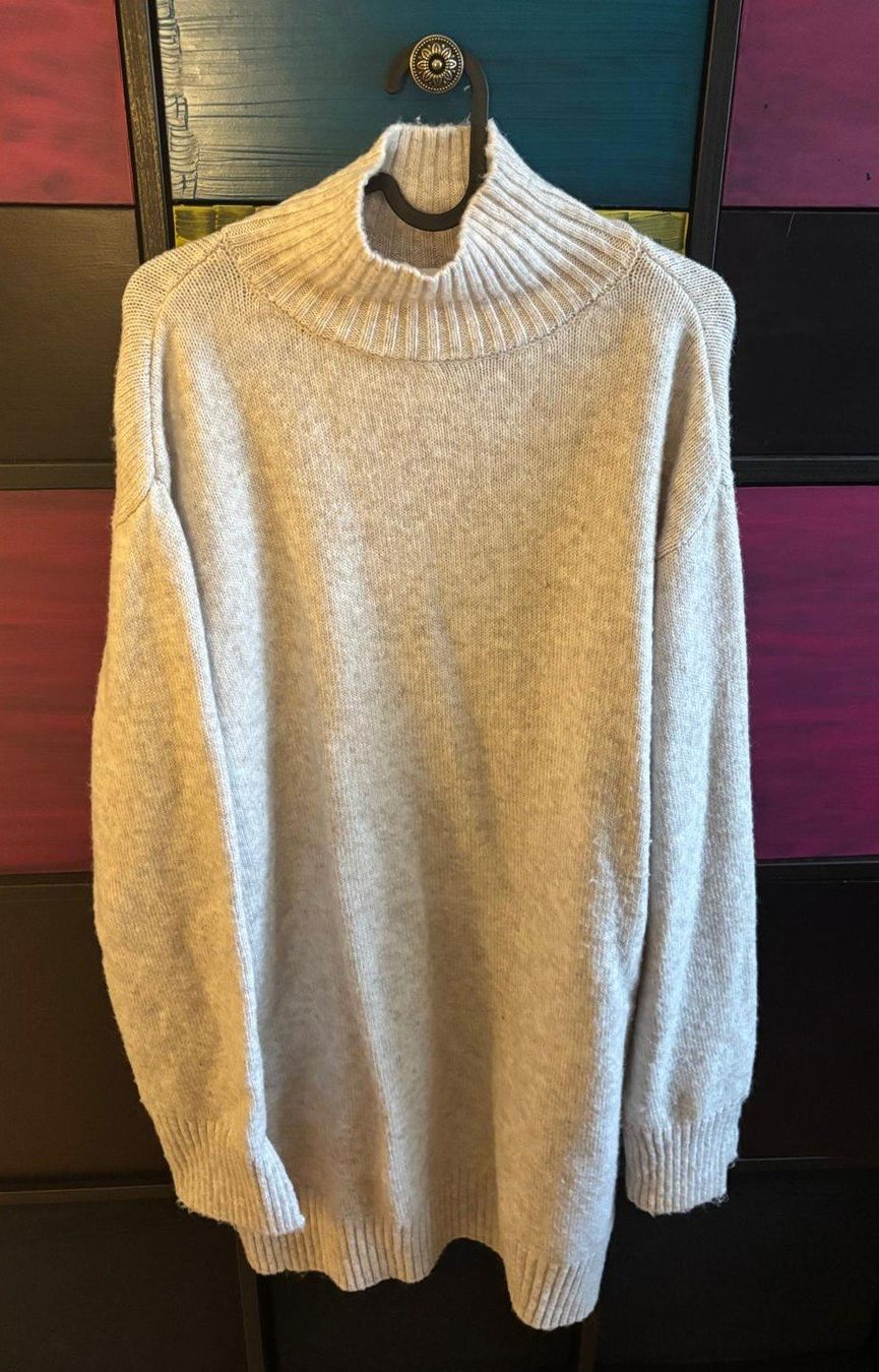 H&M Vestiti: H&M Strickkleid, Rollkragen, Beige, Grösse L – Usato da Bülach venduto da reaos 1