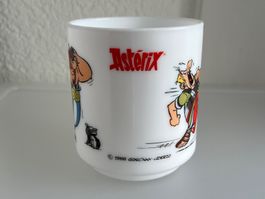 ASTERIX & OBELIX Milchglas Tasse 1980er, vintage