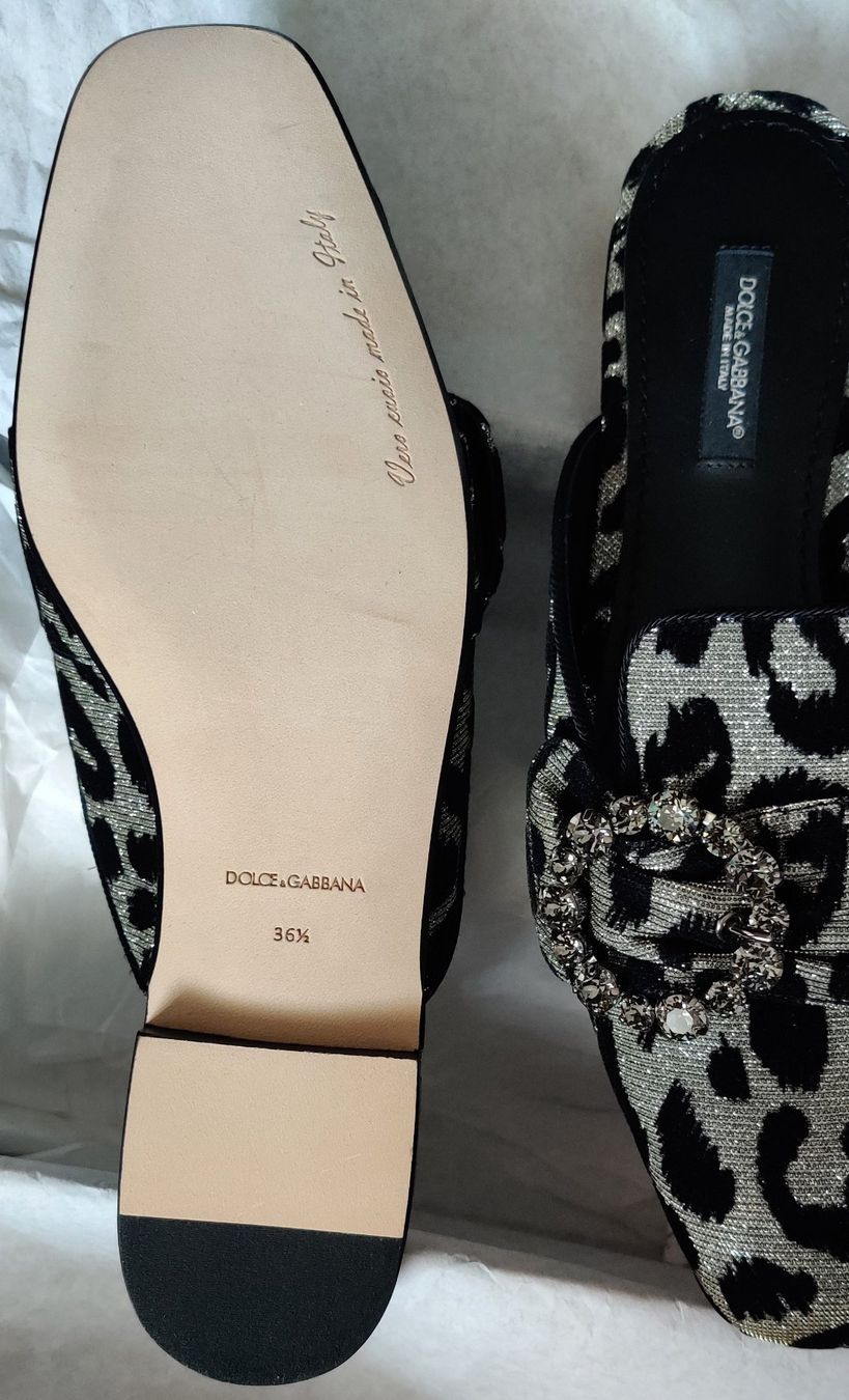 Dolce & Gabbana Scarpe da donna: DOLCE GABBANA  Crystal Embellished Leather Mules – Nuovo e nell'imballaggio originale da Zollikon venduto da ces-chic 4