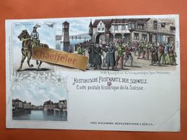 Zürich. Hans Waldmann, historische Postkarte der Schweiz