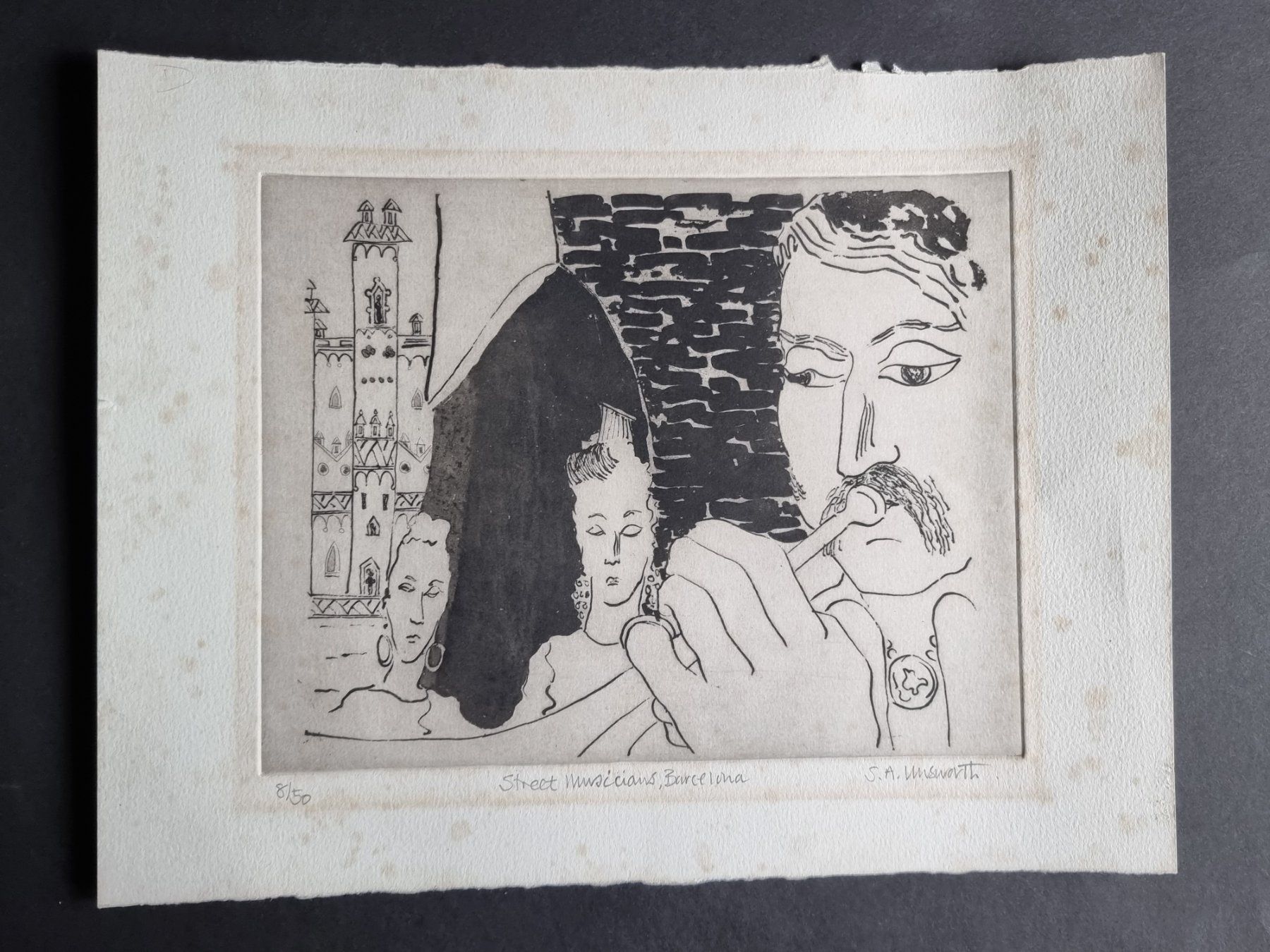 Grafica & Litografie: S.A.UNSWORTH RADIERUNG SIGNIERT NUMMERIERT – Usato da Gersau venduto da grafik-kunst