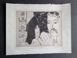S.A.UNSWORTH RADIERUNG SIGNIERT NUMMERIERT