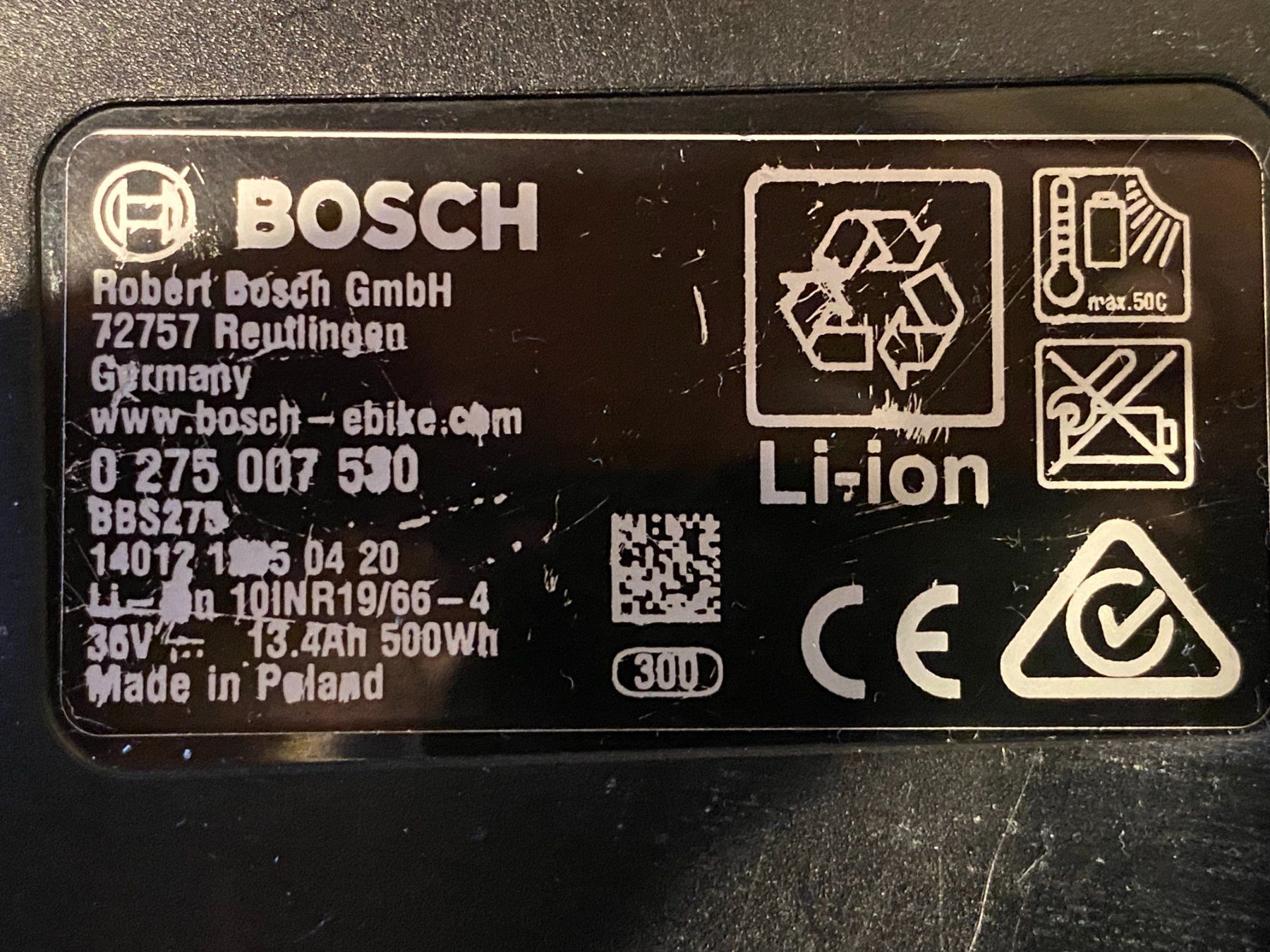 E-Bike Bosch 500 Akku / Mit Rückgabe / 2800 km Powerpack (D'occasion) à ...