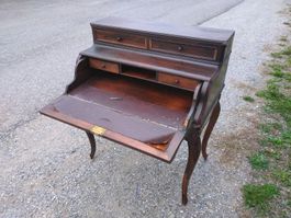 Secrétaire à abattant ancien en bois,  à restaurer