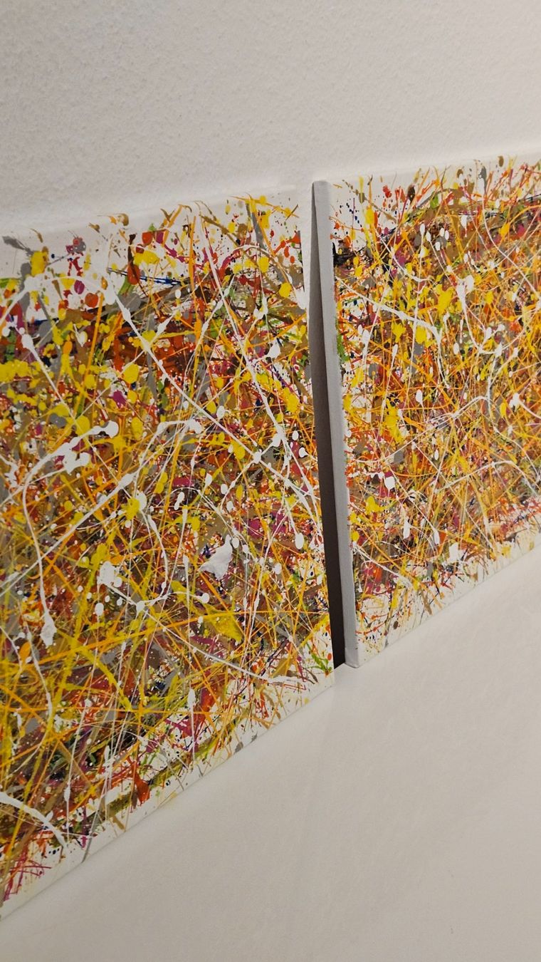 Dipinti: Tableau abstrait style  Jackson Pollock abstrait minimaliste – Nuovo (secondo la descrizione) da Le Locle venduto da fab_c9hh 3