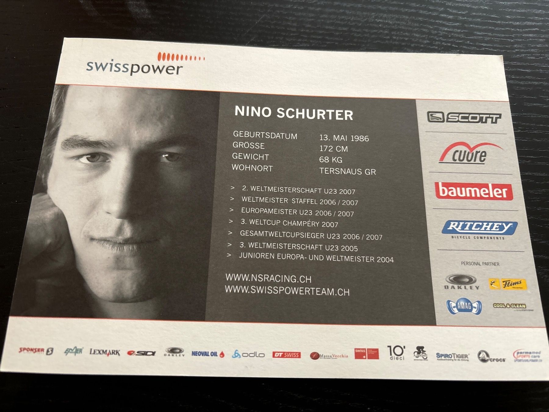 Autografi: Nino Schurter – Usato da Uetendorf venduto da hoisle 1