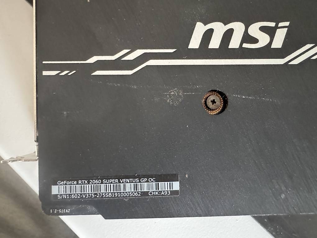 Cartes graphiques: Grafikkarte msi GeForce RTX 2060 Super – D'occasion à volketswil par philippn01 2