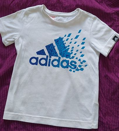 Adidas Kinder T-Shirt, Grösse 116, Weiss, Top Zustand!