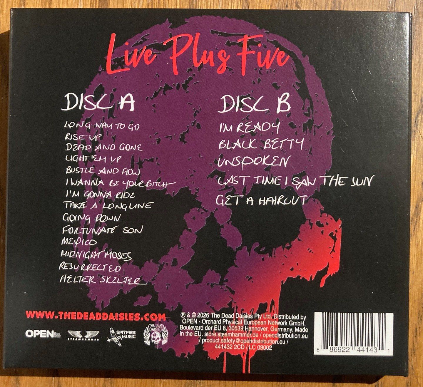 CD: THE DEAD DAISIES "Live Plus Five" 2CD-Set 2026 – Usato da Attiswil venduto da Jay70 1