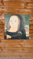 Mona Lisa im Botero Stil Leinwandbild XXL