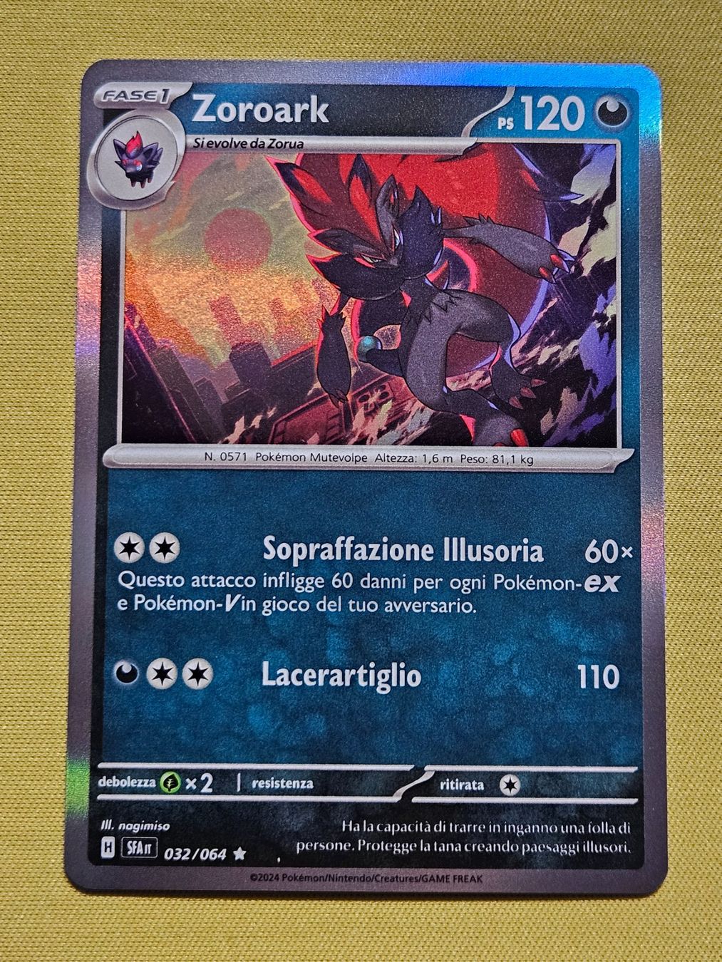 Pokémon Sammelbilder & Trading cards: SFA Shrouded Fable - Zoroark 032/064 IT – Gebraucht aus Bellinzona von Pokemarco