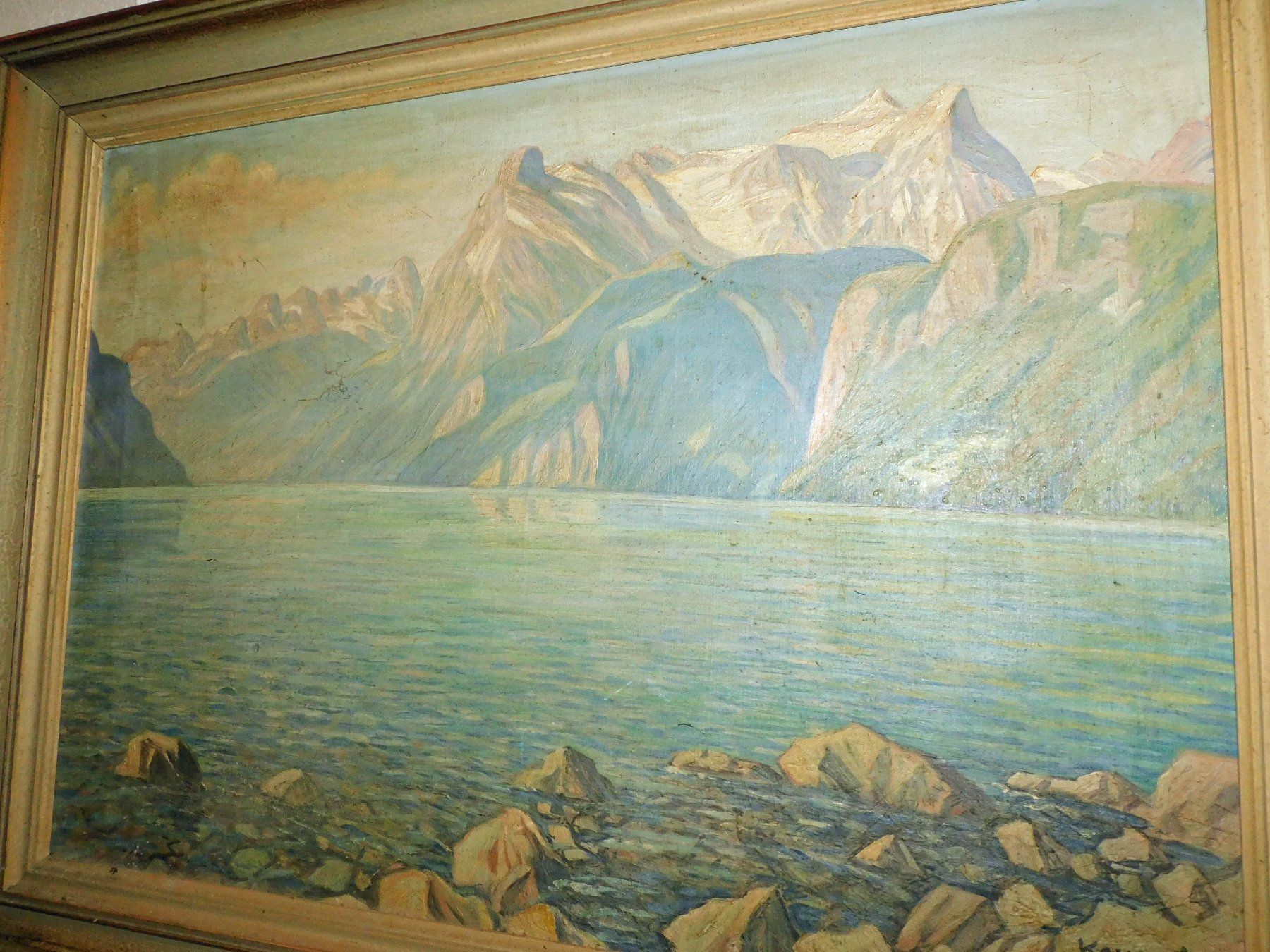 Dipinti: Kunst 1946 Landschafts Gemälde signiert – Usato da Sursee venduto da 76 2